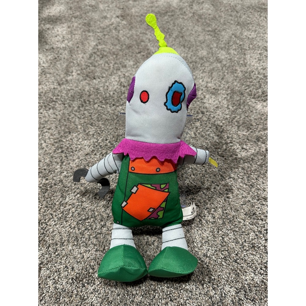 National Entertainment Network Zombots Plush Robot Zombie Green Purple